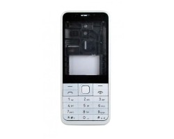 Előlap Nokia 230 komplett ház előlap + akkufedél billentyűzet fehér (utángyártott)